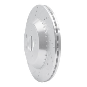 Mercedes-Benz S550 Brake Rotor (1) - Rear Left - R1 Concepts - Drilled & Slotted - Silver - `15-`21
